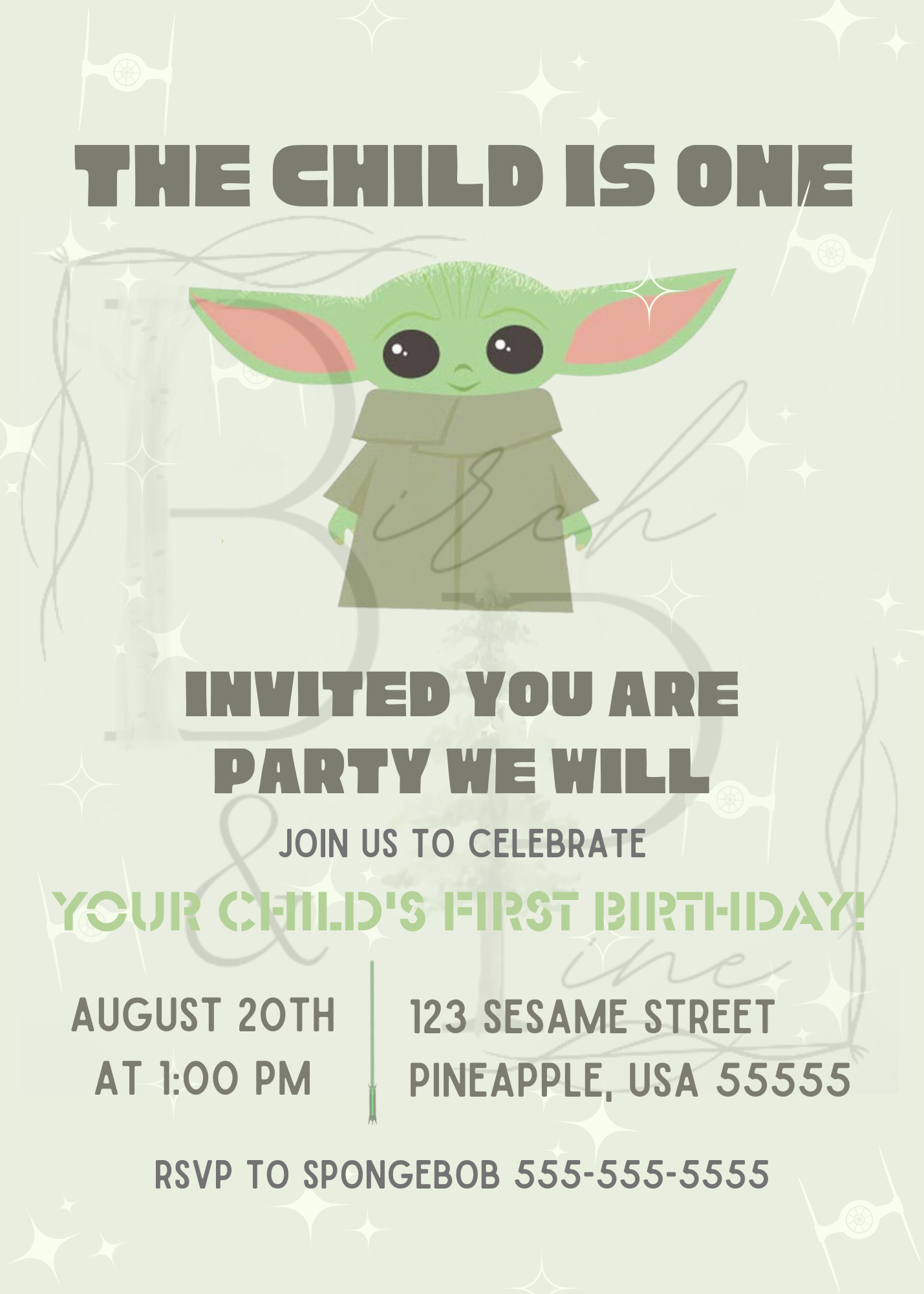 The Child is One Birthday Invitation